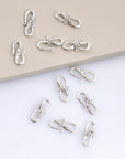 925 Sterling Silver S Clasps, Silver Hook Clasps, Antique Solid Silver Connectors, Jewelry Making Supplies, Silver Jewelry Findings, M64A-C