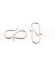 925 Sterling Silver S Clasps, Silver Hook Clasps, Antique Solid Silver Connectors, Jewelry Making Supplies, Silver Jewelry Findings, M65B