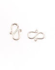 925 Sterling Silver S Clasps, Silver Hook Clasps, Antique Solid Silver Connectors, Jewelry Making Supplies, Silver Jewelry Findings, M66