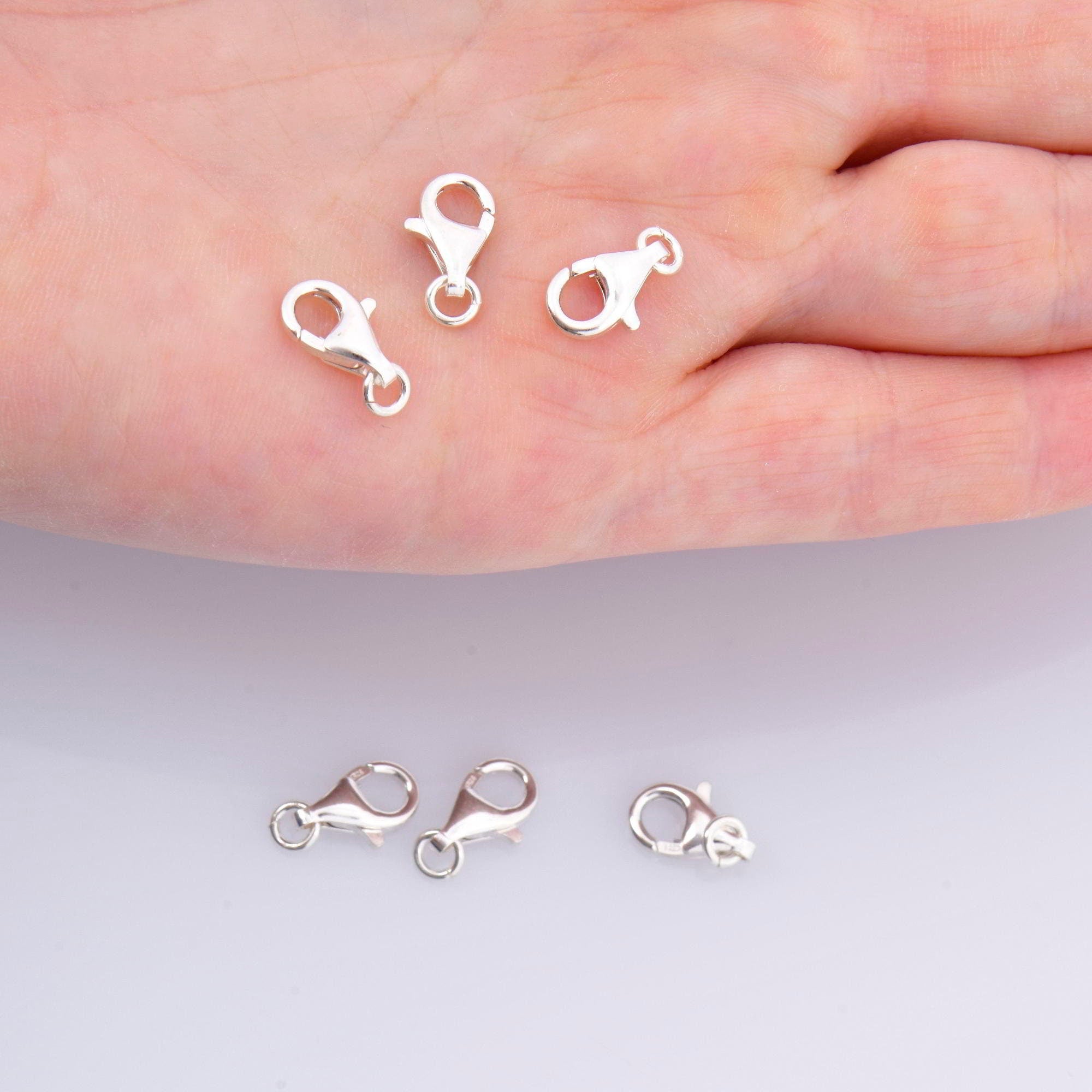 925 Sterling Silver Lobster Clasp, Solid Silver Trigger Clasp, Spring Clasp, Jewelry Crafting Supplies, Jewelry Making Findings, M54A-D