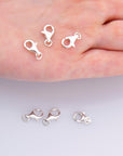 925 Sterling Silver Lobster Clasp, Solid Silver Trigger Clasp, Spring Clasp, Jewelry Crafting Supplies, Jewelry Making Findings, M54A-D