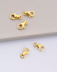 24K Gold Vermeil Lobster Clasp, 925 Solid Silver Trigger Clasp, Gold Plated Spring Clasp, Jewelry Supplies, Jewelry Making Findings, VM54A