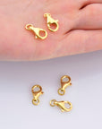 24K Gold Vermeil Lobster Clasp, 925 Solid Silver Trigger Clasp, Gold Plated Spring Clasp, Jewelry Supplies, Jewelry Making Findings, VM54C