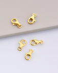 24K Gold Vermeil Lobster Clasp, 925 Solid Silver Trigger Clasp, Gold Plated Spring Clasp, Jewelry Supplies, Jewelry Making Findings, VM54B