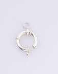 925 Sterling Silver Spring Ring Clasp, Solid Silver Spring Clasps with Open Loop, Silver Trigger Spring Clasp, Jewelry Making Findings, M53C