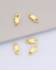 24K Gold Vermeil Lobster Clasp, 925 Solid Silver Trigger Clasp, Gold Plated Spring Clasp, Jewelry Supplies, Jewelry Making Findings, VM55A