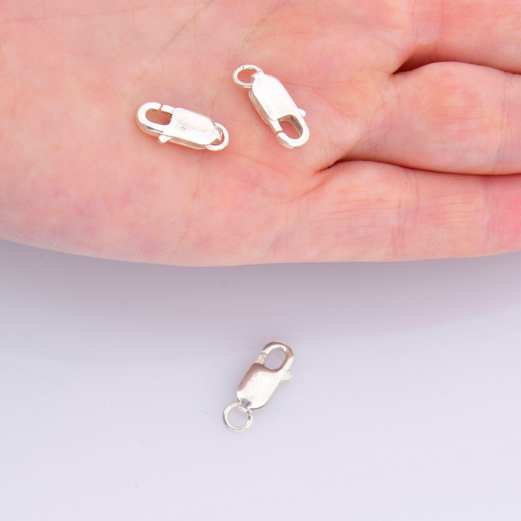 925 Sterling Silver Lobster Clasp, Solid Silver Trigger Clasp, Silver Spring Clasp, Jewelry Making Supplies, Jewelry Making Findings, M55B