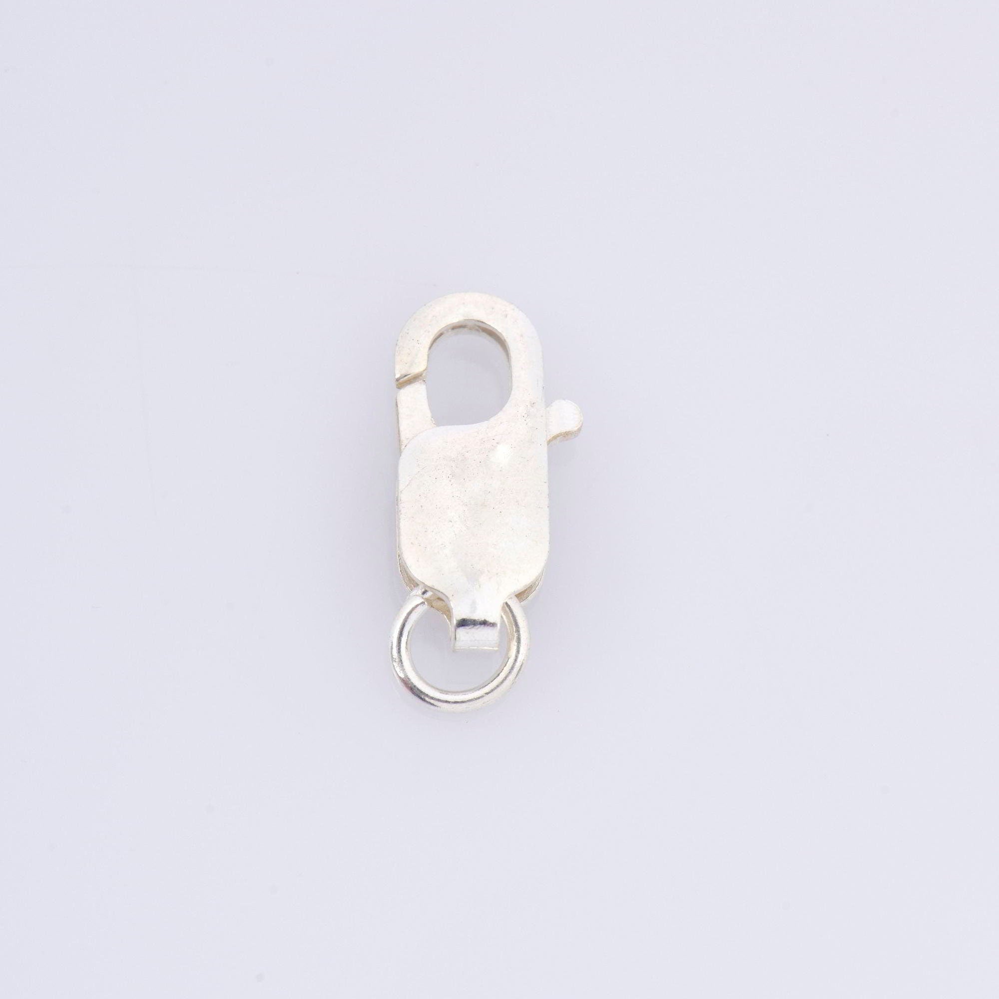 925 Sterling Silver Lobster Clasp, Solid Silver Trigger Clasp, Silver Spring Clasp, Jewelry Making Supplies, Jewelry Making Findings, M55C