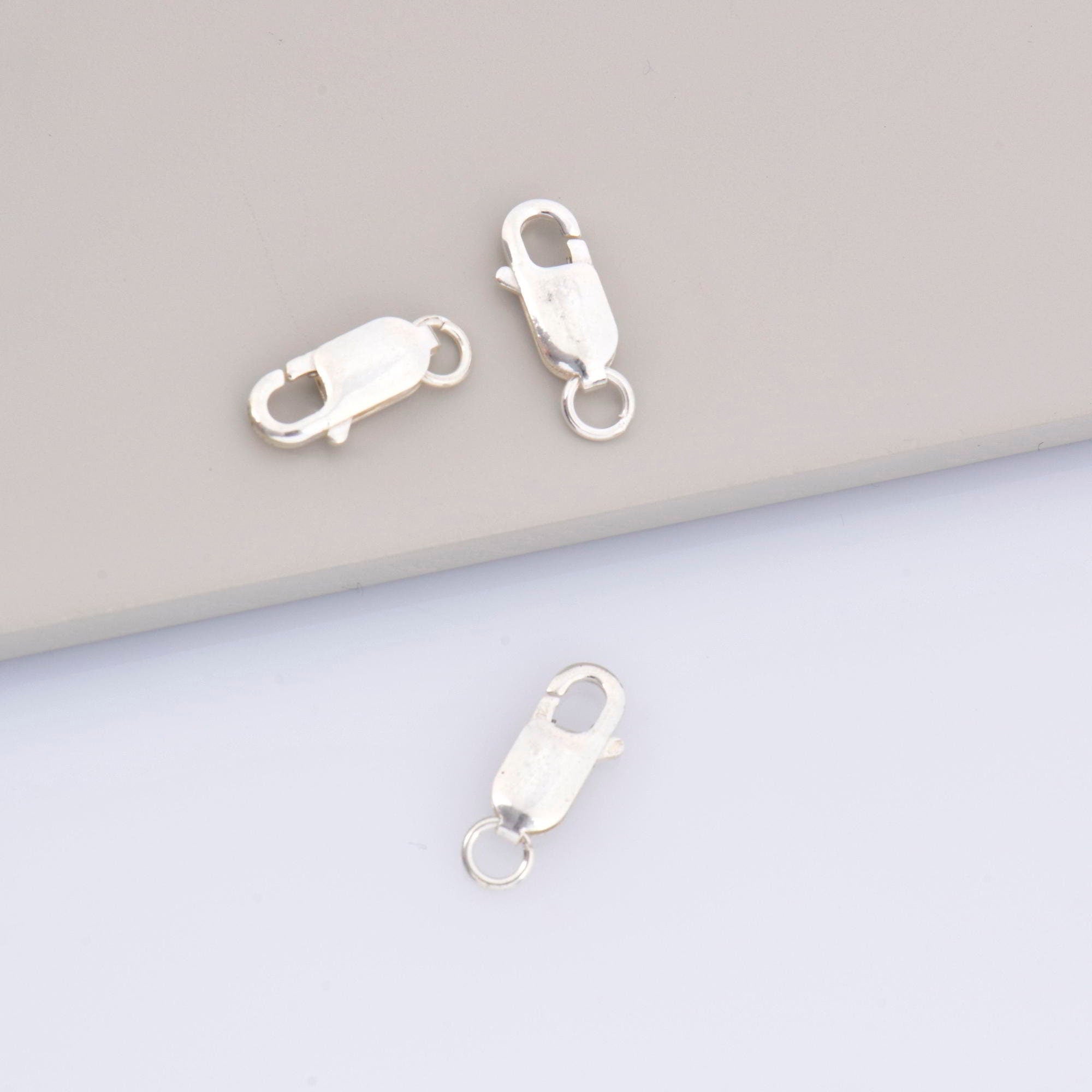 925 Sterling Silver Lobster Clasp, Solid Silver Trigger Clasp, Silver Spring Clasp, Jewelry Making Supplies, Jewelry Making Findings, M55A-E