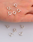 925 Sterling Silver Round Clasps, Solid Silver Round Trigger Clasp, Silver Round Spring Clasp, Jewelry Making Supply, Jewelry Findings, M56B