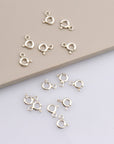 925 Sterling Silver Round Clasps, Solid Silver Round Trigger Clasp, Round Spring Clasp, Jewelry Making Supply, Jewelry Findings, M56A-D