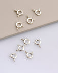 24K Gold Vermeil & 925 Silver Round Clasps, Solid Silver Round Trigger Clasp, Plated Round Spring Clasp, Jewelry Finding, M/VM56