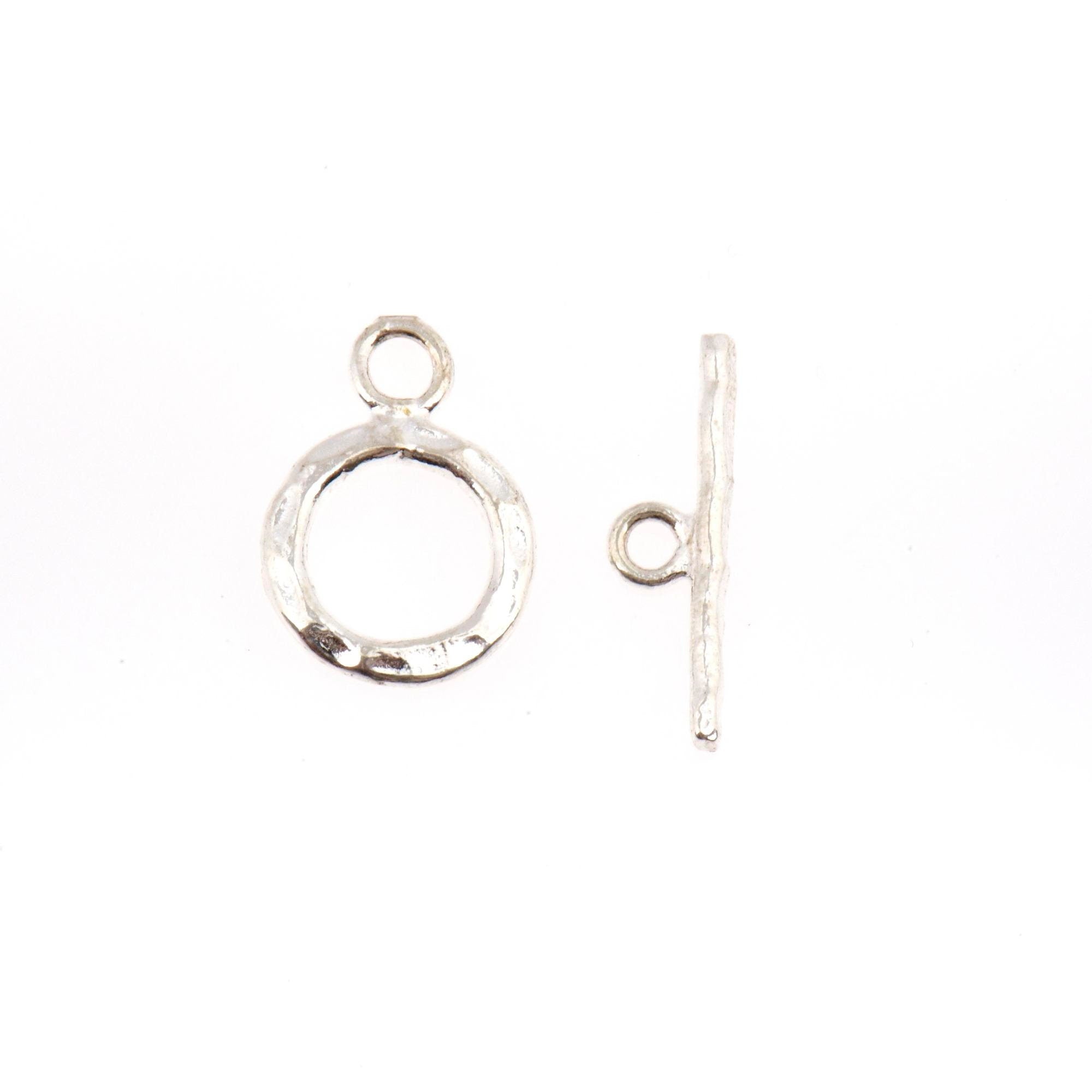 925 Silver Toggle Clasps, Solid Silver Toggle Clasp, Silver Plated Organic Toggle Clasp Set, Jewelry Supply, Jewelry Findings, M57B