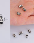 925 Silver Antique Silver Tube Beads, Silver Tube Beads, Silver Spacer Tube Beads, Oxidized Silver Tube Beads For Jewelry Making, M26