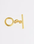 24K Gold Vermeil Toggle Clasps, 925 Solid Silver Toggle Clasp, Gold Plated Plain Toggle Clasp Set, Jewelry Supply, Jewelry Findings, VM58B
