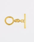 24K Gold Vermeil Toggle Clasps, 925 Solid Silver Toggle Clasp, Gold Plated Plain Toggle Clasp Set, Jewelry Supply, Jewelry Findings, VM58A