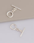 925 Sterling Silver Toggle Clasps, Solid Silver Toggle Clasp, Silver Plain Toggle Clasp Set, Jewelry Making Supplies, Jewelry Findings, M58A