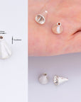 925 Sterling Silver Cone Shape Beads, Solid Silver Cone Bead Caps, Silver Plain Cone End Beads, Bead Caps For Jewelry Making, M28C