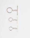 24K Gold Vermeil & 925 Silver Toggle Clasps, Silver Toggle Clasp, Plated Plain Toggle Clasp Set, Jewelry Supply, Jewelry Findings, M/VM58