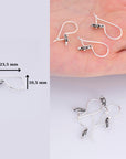 24K Gold Vermeil & 925 Sterling Silver Ear Wires, Earring Hooks, Flower Ear Wires, Earrings Making Supply, Jewelry Findings, M40/VM40