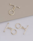 925 Sterling Silver Toggle Clasps, Solid Silver Toggle Clasp, Silver Plain Toggle Clasp Set, Jewelry Supplies, Jewelry Findings, M59A-E
