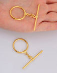 24K Gold Vermeil Toggle Clasps, 925 Solid Silver Toggle Clasp, Gold Plated Antique Toggle Clasp Set, Jewelry Supply, Jewelry Findings, VM60B