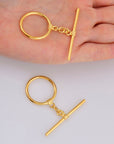 24K Gold Vermeil & 925 Silver Toggle Clasps, Silver Toggle Clasp, Gold Plated Antique Toggle Clasp Set, Jewelry Supply, M/VM60A-B