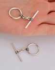 24K Gold Vermeil & 925 Silver Toggle Clasps, Silver Toggle Clasp, Gold Plated Antique Toggle Clasp Set, Jewelry Supply, M/VM60A-B