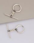 925 Sterling Silver Toggle Clasps, Solid Silver Toggle Clasp, Antique Silver Toggle Clasp Set, Jewelry Supplies, Jewelry Findings, M60A