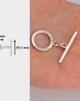 925 Sterling Silver Toggle Clasps, Solid Silver Toggle Clasp, Silver Plain Toggle Clasp Set, Jewelry Making Supplies, Jewelry Findings, M58C