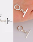 925 Silver Toggle Clasps, Solid Silver Toggle Clasp, Silver Plain Toggle Clasp Set, Jewelry Making Supplies, Jewelry Findings, M58A-C