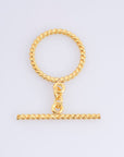 24K Gold Vermeil Twisted Toggle Clasps, 925 Silver Twisted Rope Design Toggle Clasp Set, Toggle Clasps, Jewelry Supplies, Findings, VM62C