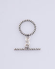 925 Sterling Silver Twisted Toggle Clasps, Twisted Rope Design Toggle Clasp Set, Silver Toggle Clasps, Jewelry Supplies, Findings, M62B