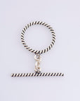 925 Sterling Silver Twisted Toggle Clasps, Twisted Rope Design Toggle Clasp Set, Silver Toggle Clasps, Jewelry Supplies, Findings, M62C