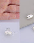 925 Sterling Silver Oval Beads, Solid 925 Rice Beads, Seamless Olive Beads, Barrel Shape Bracelet Spacer Beads, Jewelry Supplies, M1 A-F