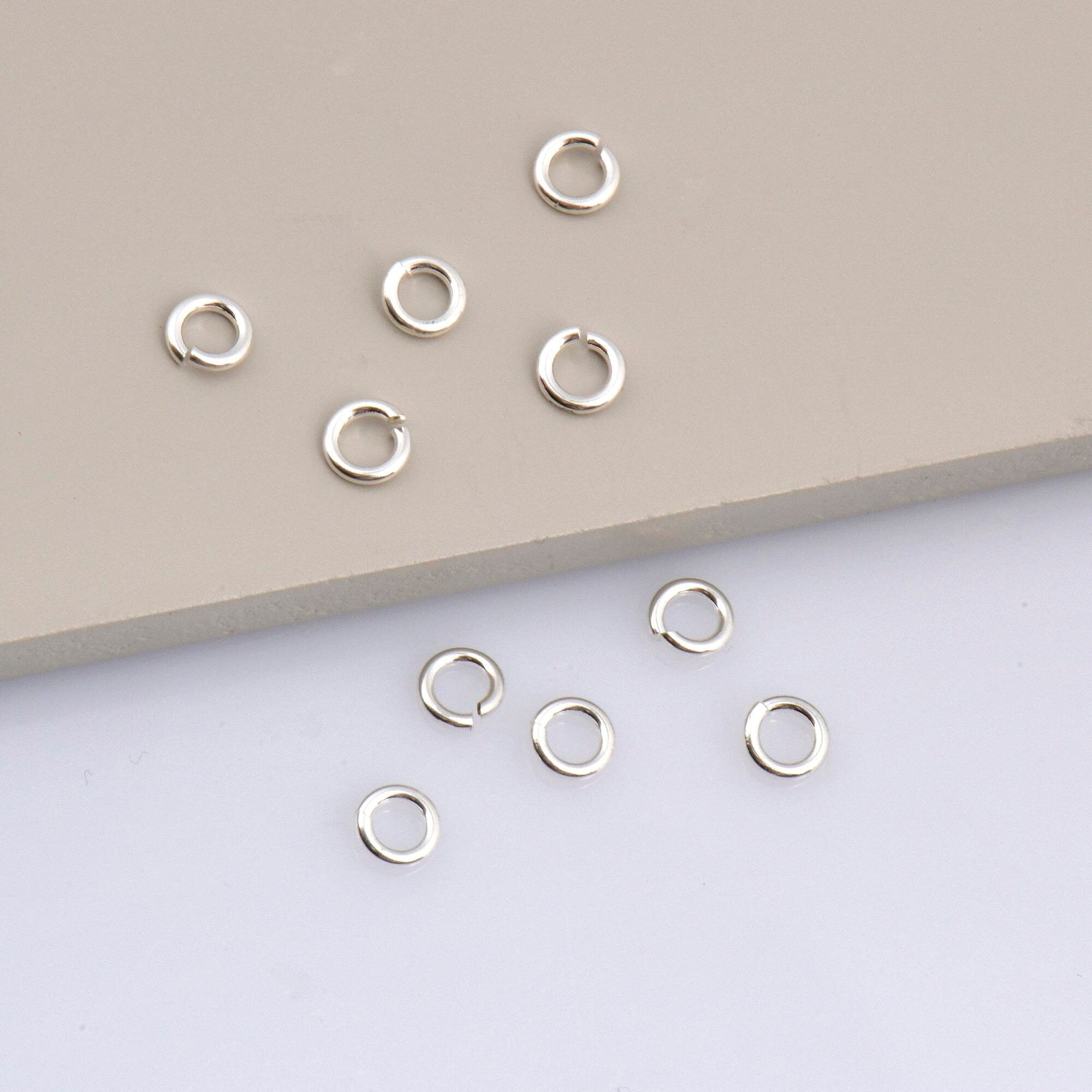925 Sterling Silver Dia 5mm & Ga.18 Open Jump Rings, tough, High Quality in 925 Sterling Silver, Jewelry Supplies, 10 Pces, Findings, M68 B