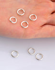 925 Sterling Silver Dia 9.3 mm & Ga.14 Open Jump Rings, tough, High Quality in , 3 Pces, Jewelry Supplies, Findings M68 D