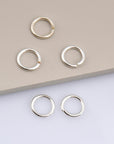 925 Sterling Silver Open Jump Rings, tough, High Quality Dia 11.5mm & Ga.14 in Silver, 3 Pces, Jewelry Supplies, Findings M68 E