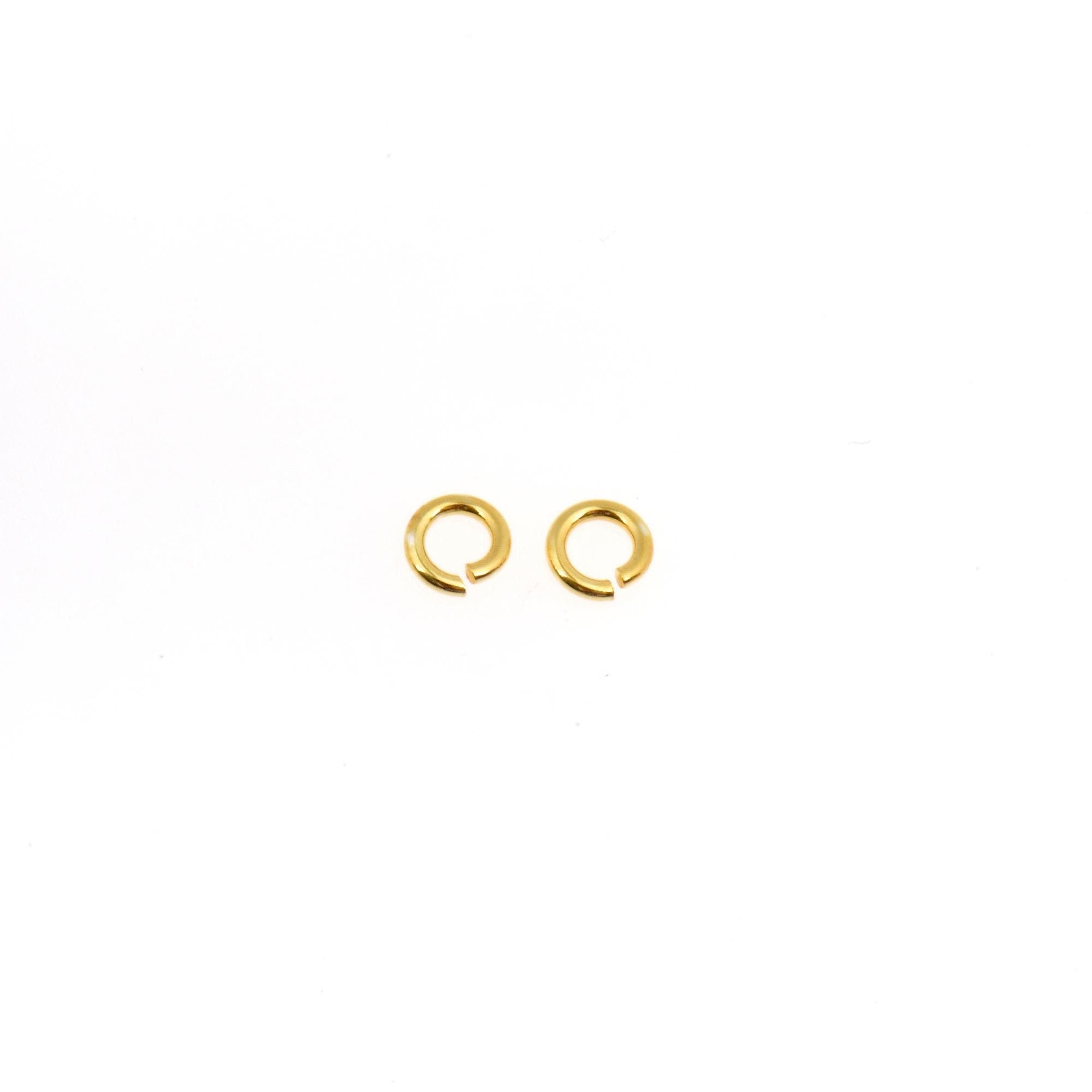 24K Gold Vermeil Dia 4.5mm & Ga.19 Open Jump Rings, High Quality Gold Vermeil, 925 Silver Open Jump Rings, Jewelry Supplies, Findings, M68A