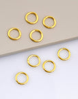 24K Gold Vermeil High Quality Open Jump Rings, 24K Gold Plated 925 Silver Thick Open Rings, Jewelry Supplies, Jewelry Findings, VM68A-E