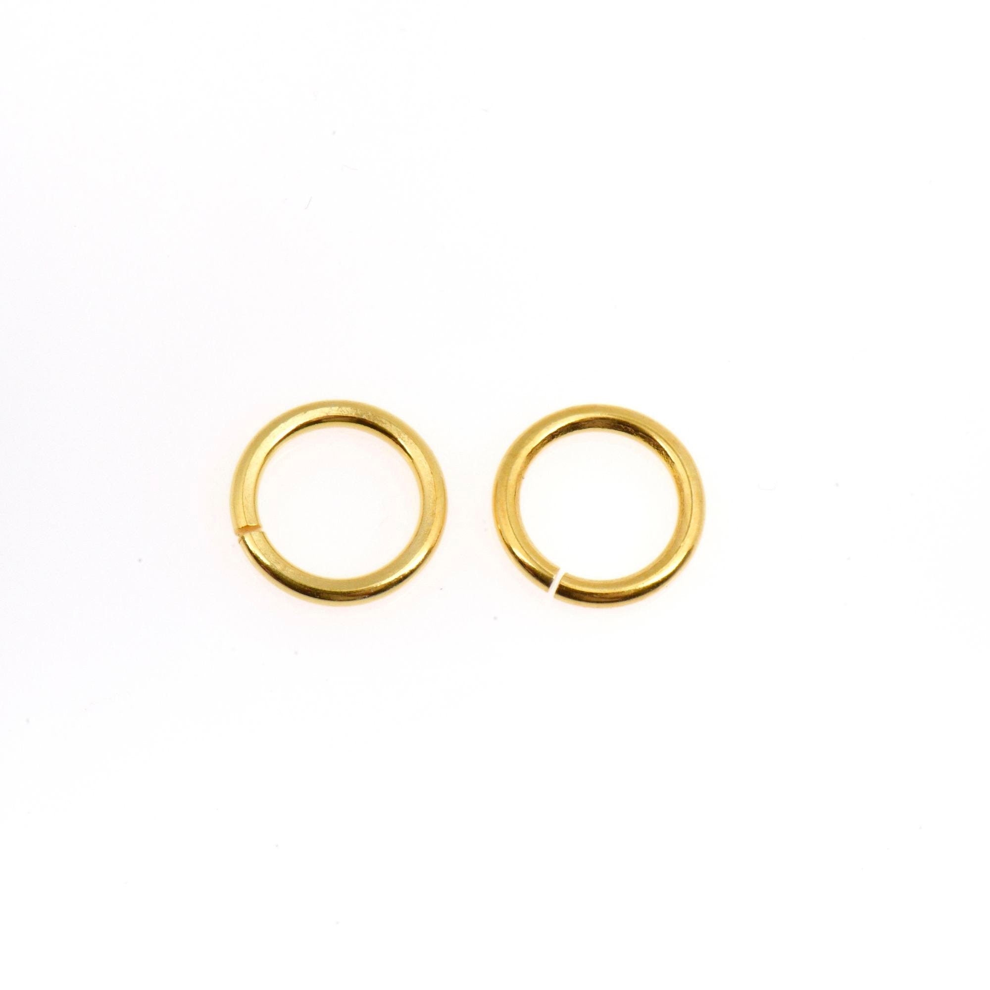 24K Gold Vermeil Dia 11.5mm & Ga.14 Open Jump Rings, Hollow Jump Rings, 925 Silver Open Jump Rings, Jewelry Supplies, Findings, VM68E