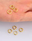 24K Gold Vermeil High Quality Open Jump Rings, 24K Gold Plated 925 Silver Thick Open Rings, Jewelry Supplies, Jewelry Findings, VM68A-E