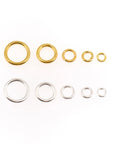 925 Silver and 24K Gold Plated Open Rings, Gold Vermeil & Sterling Open High quality Tough Jump Rings, Jewelry Supplies, M/VM68 A-E