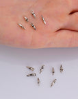 925 Sterling Silver 8 Pcs Spike Dangle Charm, Silver Faceted Spike Charm, Solid Silver Cone Shape Dangles, Jewelry Making Findings, M72