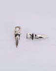 925 Sterling Silver 8 Pcs Spike Dangle Charm, Silver Faceted Spike Charm, Solid Silver Cone Shape Dangles, Jewelry Making Findings, M72