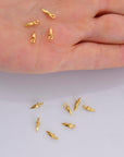 24K Gold Vermeil and 925 Solid Silver 8 Pcs Spike Dangle Charm, Faceted Spike Charm, Gold Plated Cone Dangles, Jewelry Findings, M/VM72