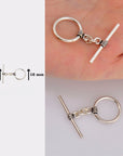 925 Sterling Silver Toggle Clasps, Solid Silver Toggle Clasp, Antique Silver Toggle Clasp Set, Jewelry Supplies, Jewelry Findings, M60A