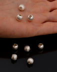 925 Sterling Silver Corrugated 8mm Round Beads, Seamless Round Beads, Solid Silver Round Shape Beads, Seperator Beads, Jewelry Supplies, M5F