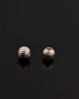 Sterling Silver Corrugated 3mm Round Beads