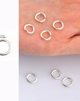 925 Sterling Silver Dia 9.3 mm & Ga.14 Open Jump Rings, tough, High Quality in , 3 Pces, Jewelry Supplies, Findings M68 D